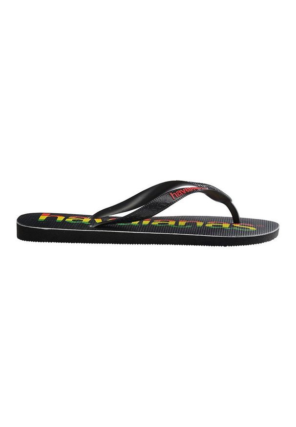 Havaianas - Japonki. Kolor: czarny. Materiał: materiał, guma