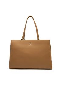 TOMMY HILFIGER - Tommy Hilfiger Torebka Th Legacy Tote AW0AW17197 Brązowy. Kolor: brązowy. Materiał: skórzane #4