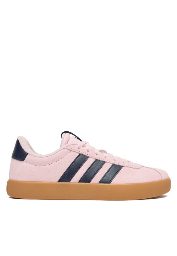 Adidas - adidas Sneakersy Vl Court 3.0 JP7629 Różowy. Kolor: różowy. Materiał: skóra, zamsz