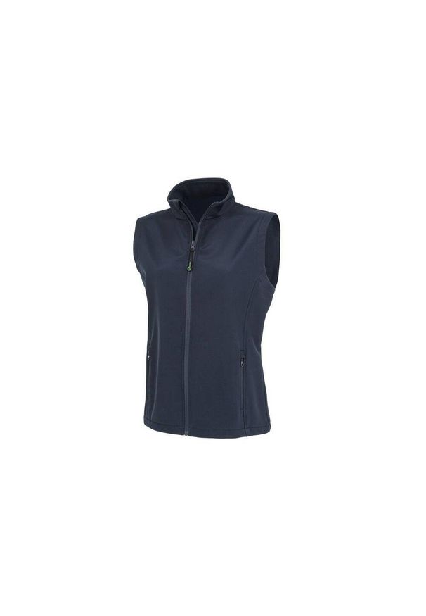 RESULT - Damska bluza termoaktywna z recyklingu Result Softshell. Kolor: niebieski. Materiał: softshell. Długość rękawa: bez rękawów