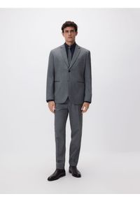 Reserved - Bawełniana koszula regular fit - granatowy. Kolor: niebieski. Materiał: bawełna #1