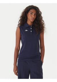 Kappa Polo Logo Tennis 302LR20 Granatowy Slim Fit. Typ kołnierza: polo. Kolor: niebieski. Materiał: syntetyk