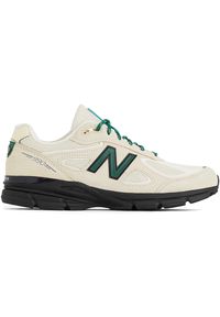 Buty unisex New Balance U990GB4 – beżowe. Okazja: na co dzień. Kolor: beżowy. Materiał: guma, zamsz, skóra. Szerokość cholewki: normalna. Sport: turystyka piesza