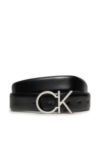 Calvin Klein Pasek Damski Re-Lock Ck Logo Belt 30Mm K60K610157 Czarny. Kolor: czarny. Materiał: skóra #1