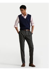 Polo Ralph Lauren Sweter 710974166001 Granatowy Regular Fit. Typ kołnierza: polo. Kolor: niebieski. Materiał: wełna #6