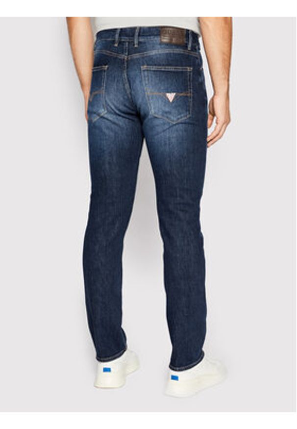 Guess Jeansy Angeles M2YAN2 D4Q41 Granatowy Slim Fit. Kolor: niebieski