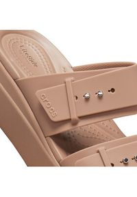 Crocs Klapki Brooklyn Low Wedge Sandal W 207431 Beżowy. Kolor: beżowy