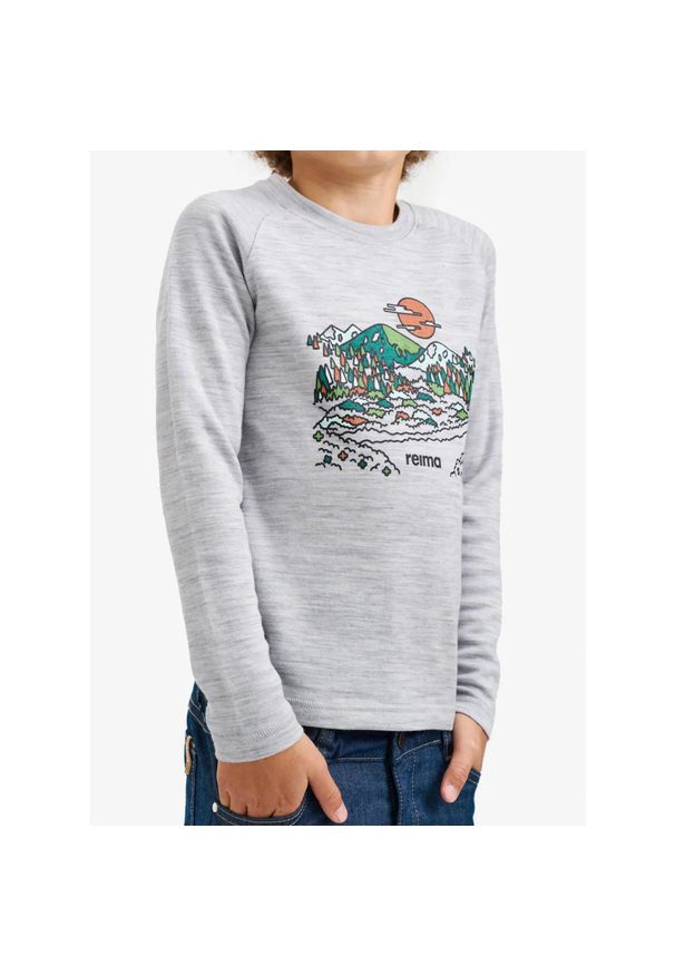 Bluza dziecięca Reima Viisas. Kolor: szary