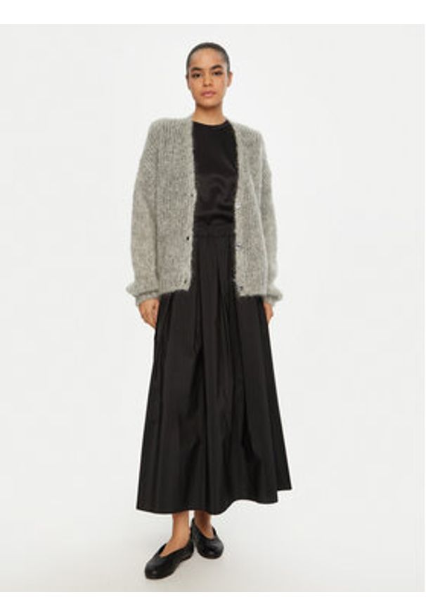 Weekend Max Mara Kardigan Pontiac 2515341031 Szary Oversize. Kolor: szary. Materiał: wełna