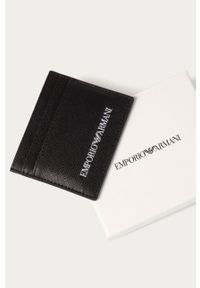 Emporio Armani - Portfel. Kolor: czarny. Materiał: syntetyk, materiał, skóra ekologiczna. Wzór: gładki #3