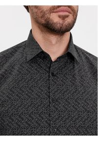Calvin Klein Koszula Logo Print K10K112312 Czarny Slim Fit. Kolor: czarny. Materiał: bawełna. Wzór: nadruk
