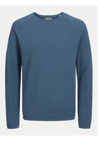 Jack & Jones - Jack&Jones Sweter Hill 12157321 Niebieski Regular Fit. Kolor: niebieski. Materiał: bawełna #3