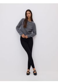 Reserved - Bawełniane legginsy - czarny. Kolor: czarny. Materiał: bawełna #1