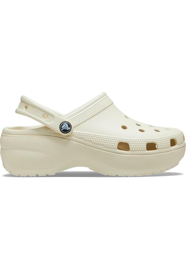 Chodaki damskie Crocs Classic Platform Clog. Kolor: beżowy. Obcas: na platformie. Styl: klasyczny