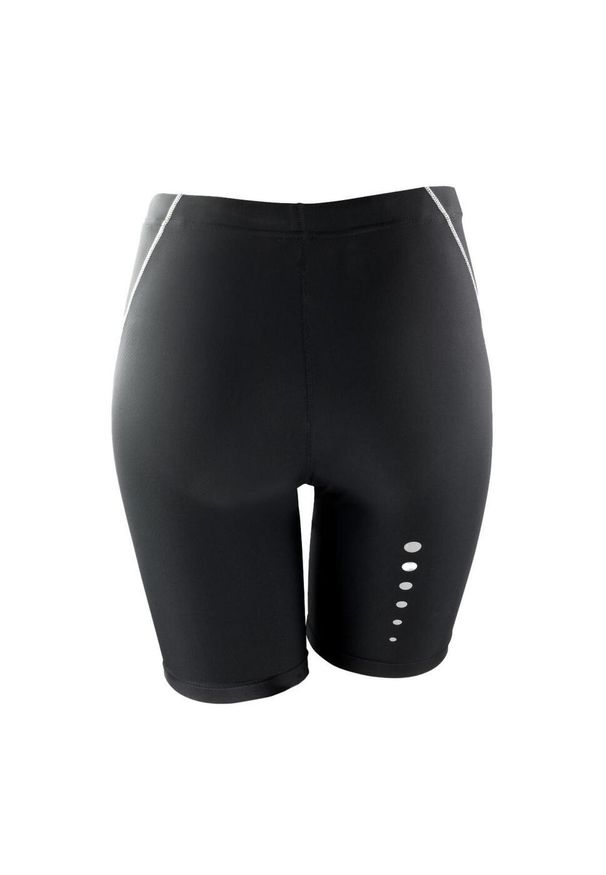 SPIRO - Męskie Spodenki Sportowe Bodyfit Performance Base Layer. Kolor: czarny. Materiał: skóra, materiał. Sport: turystyka piesza
