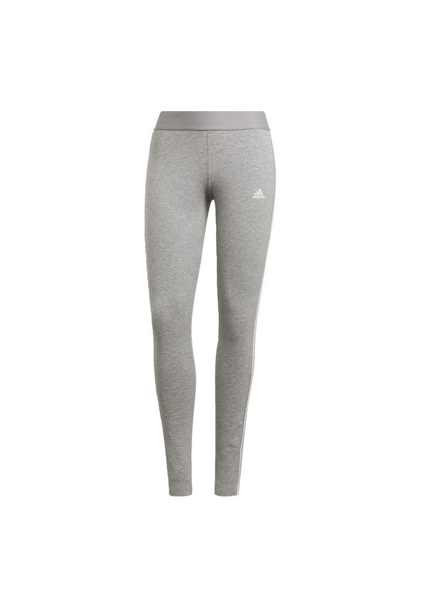 Adidas - LOUNGEWEAR Essentials 3-Stripes Leggings. Kolor: biały, wielokolorowy, szary. Materiał: bawełna, materiał