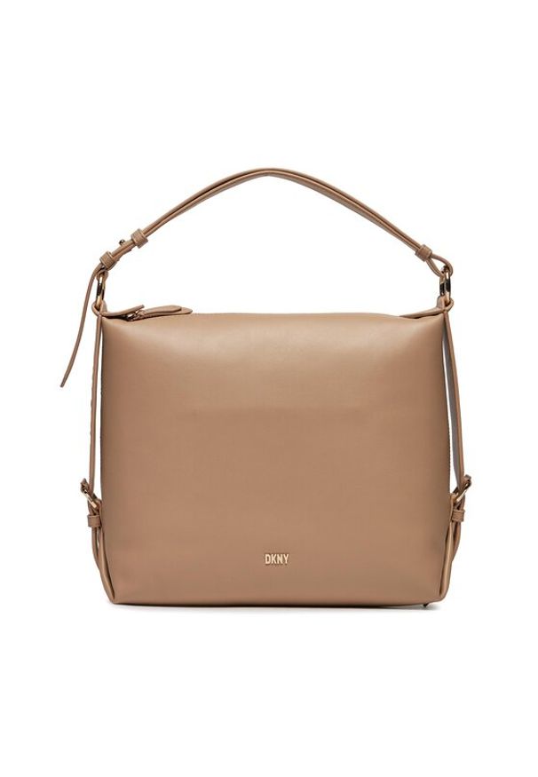 DKNY Torebka The Village Sm Hobo R33CKY44 Beżowy. Kolor: beżowy. Materiał: skórzane