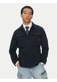 G-Star RAW - G-Star Raw Kurtka przejściowa 4 Pkt Overshirt D26429-D967 C742 Granatowy Slim Fit. Kolor: niebieski. Materiał: bawełna