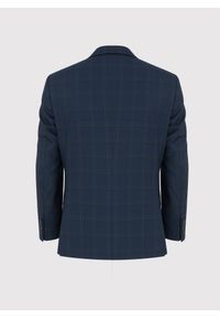 Pako Lorente - PAKO LORENTE – Granatowa marynarka garniturowa w kraciasty deseń. Okazja: na wesele, na ślub cywilny, na komunię. Kolor: niebieski. Materiał: poliester, wełna, lycra #7