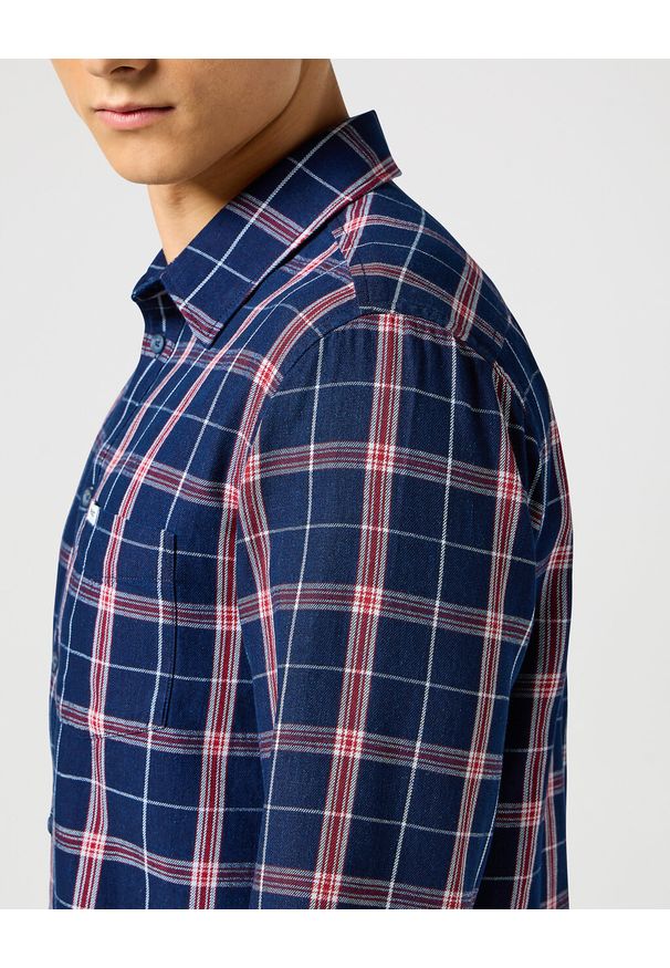 Wrangler - WRANGLER MĘSKA KOSZULA 1 PKT SHIRT RED INDIGO 112357221 W5X2017325
