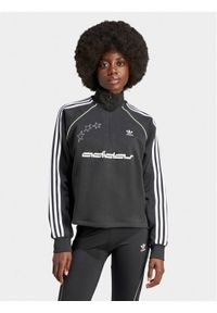 Adidas - adidas Bluza IT9703 Czarny Loose Fit. Kolor: czarny. Materiał: syntetyk, bawełna