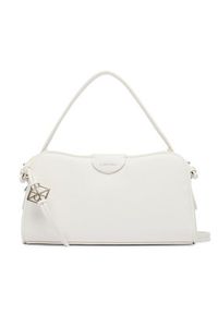 Calvin Klein Torebka Emblem Trio Top Handle Camera Ba LV04F3370G Biały. Kolor: biały. Materiał: skórzane #5