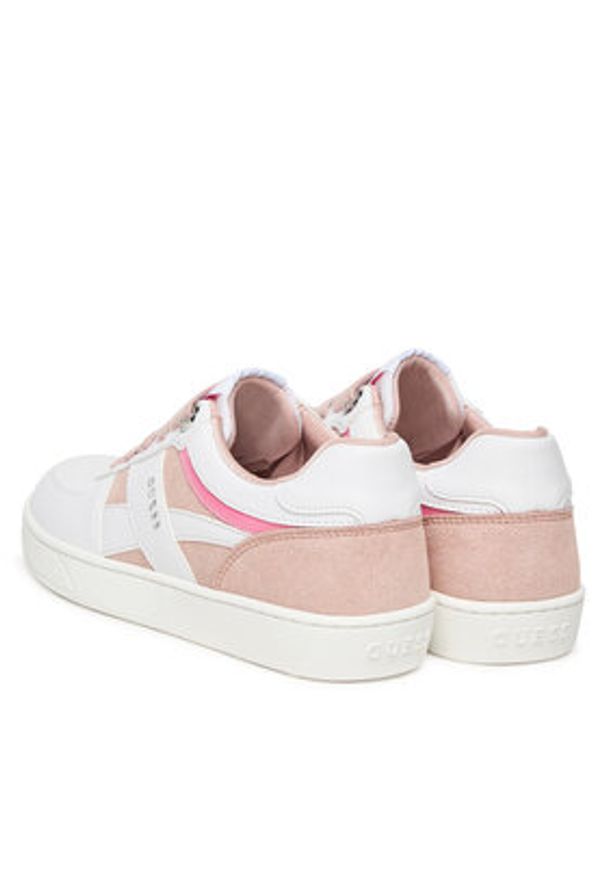 Guess Sneakersy FLPNM2 ELE12 Biały. Kolor: biały. Materiał: skóra