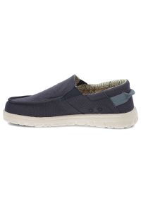 Granatowe Półbuty Jeep Stylowe Wsuwane Obuwie Męskie. Okazja: na co dzień, na spacer. Zapięcie: bez zapięcia. Kolor: niebieski. Materiał: guma, jeans. Sezon: lato. Styl: elegancki
