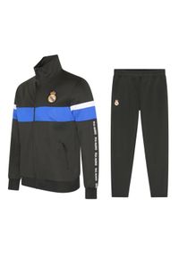 Dres piłkarski dla dorosłych Real Madrid 24/25. Kolor: czarny, niebieski, wielokolorowy, biały. Materiał: dresówka. Sport: piłka nożna