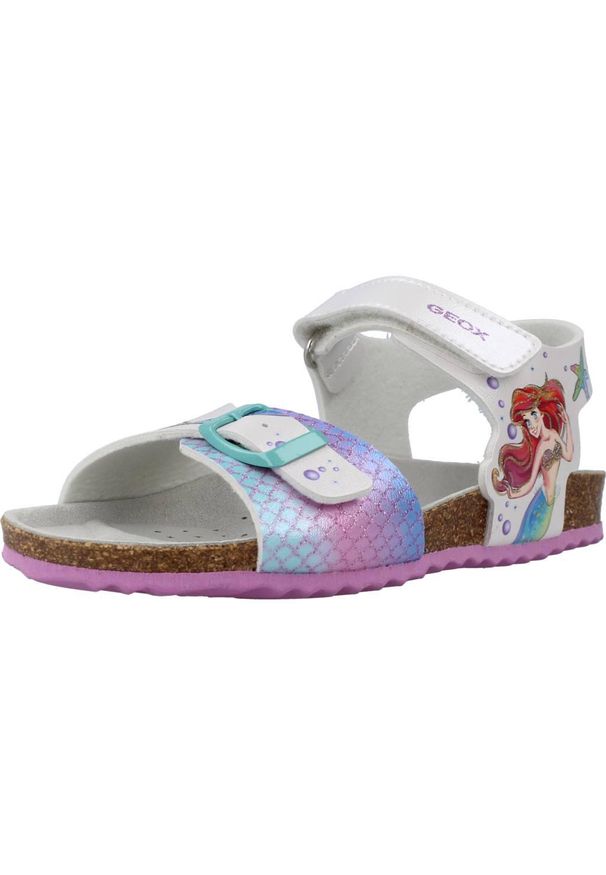 Geox - Sandały GEOX J ADRIEL GIRL A Wielokolorowy. Kolor: wielokolorowy. Materiał: syntetyk, tkanina. Sezon: lato