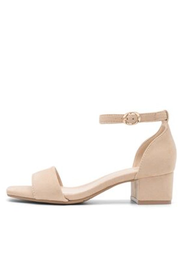 Jenny - JENNY Sandały LS5667-01A Beżowy. Kolor: beżowy. Materiał: materiał