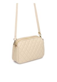 Kazar - Skórzana torebka na pasku zdobiona pikowaniem. Kolor: beżowy. Wzór: aplikacja. Materiał: skórzane. Styl: biznesowy, casual #3