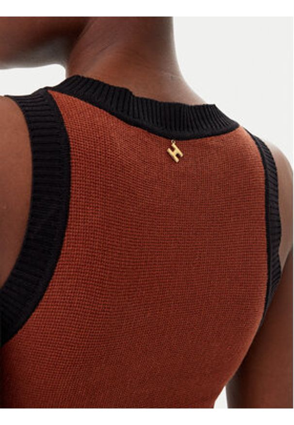 Silvian Heach Sukienka dzianinowa GPP25026VE Zielony Regular Fit. Kolor: zielony. Materiał: syntetyk