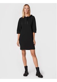 Sisley Sukienka dzianinowa 4IPRLV01T Czarny Regular Fit. Kolor: czarny. Materiał: bawełna, dzianina, syntetyk