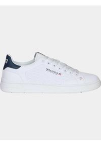 Niskie buty męskie Nautica STARDUST 2.0 LTH WHITE-FLAG. Kolor: biały #2