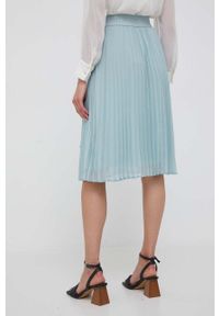 JOOP! - Joop! spódnica kolor turkusowy mini rozkloszowana. Kolor: turkusowy. Materiał: tkanina, materiał #4