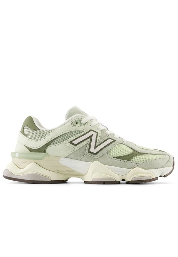 Buty New Balance U9060EEC - zielone. Okazja: na co dzień. Kolor: zielony. Materiał: skóra, guma, syntetyk, materiał. Szerokość cholewki: normalna