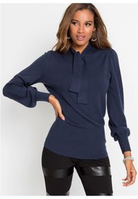 bonprix - Cienki sweter z miękkiej mieszanki wiskozy. Kolor: niebieski. Materiał: wiskoza #1