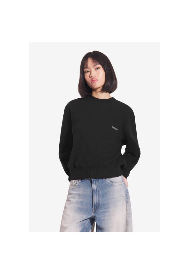 Bluza sportowa damska Prosto Ribbed bez kaptura. Typ kołnierza: bez kaptura. Kolor: czarny