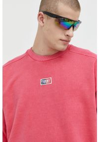 Tommy Jeans bluza bawełniana męska kolor różowy z aplikacją. Kolor: różowy. Materiał: bawełna. Wzór: aplikacja #5