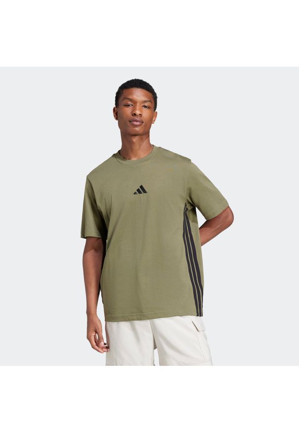 Adidas - Koszulka męska ADIDAS Gym & Pilates. Kolor: zielony. Materiał: bawełna, włókno. Sport: joga i pilates