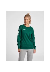 Bluza do piłki ręcznej damska Hummel Go Cotton Sweatshirt Woman. Kolor: zielony