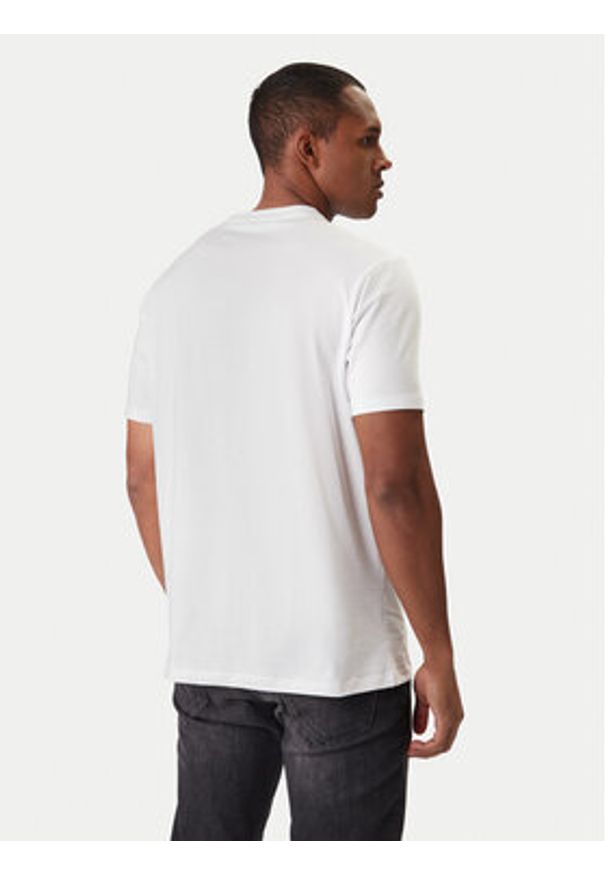 Karl Lagerfeld - KARL LAGERFELD T-Shirt 755780 561235 Biały Regular Fit. Typ kołnierza: dekolt w karo. Kolor: biały. Materiał: bawełna