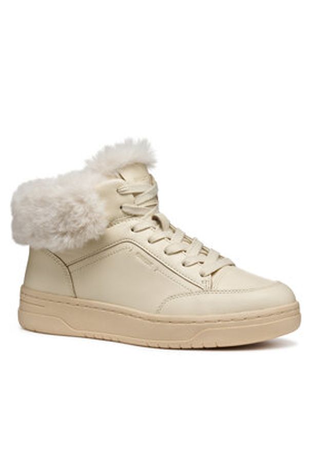 Geox Sneakersy D Sedral Court D564QC 00085 C1122 Écru. Materiał: skóra