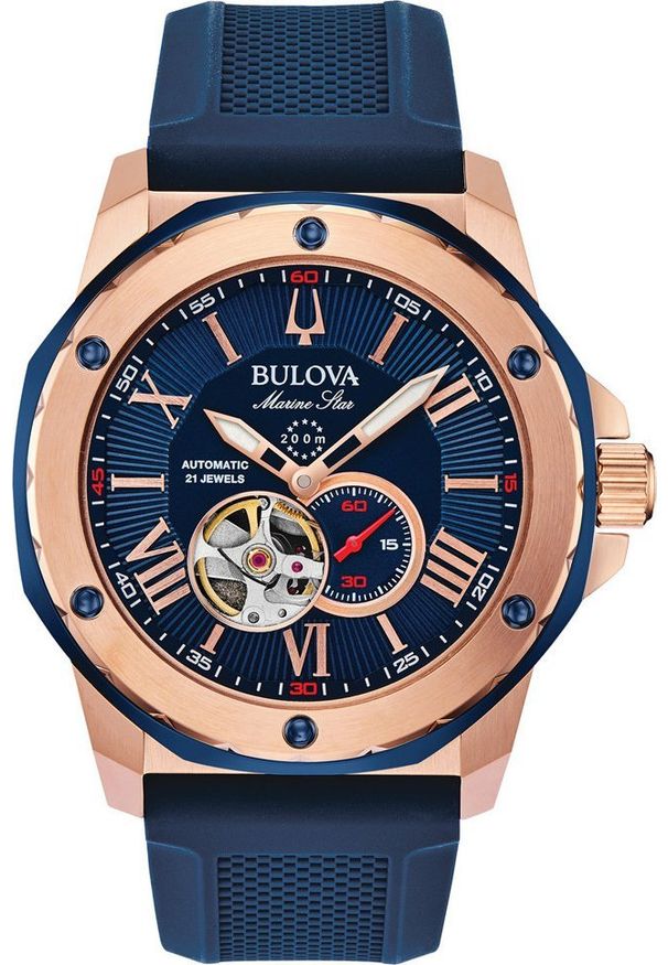 Zegarek Bulova Zegarek męski Bulova 98A227 niebieski. Kolor: niebieski