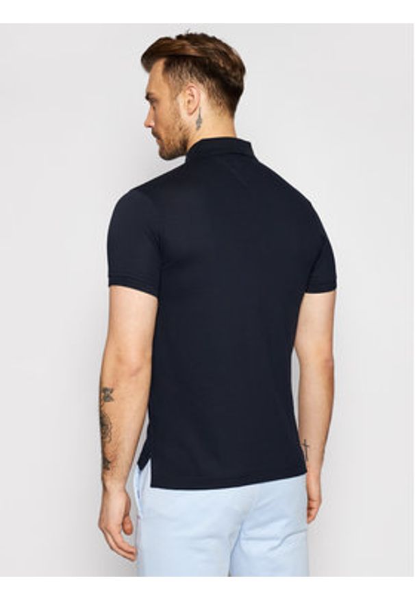 TOMMY HILFIGER - Tommy Hilfiger Polo 1985 MW0MW17771 Granatowy Slim Fit. Typ kołnierza: polo. Kolor: niebieski. Materiał: bawełna