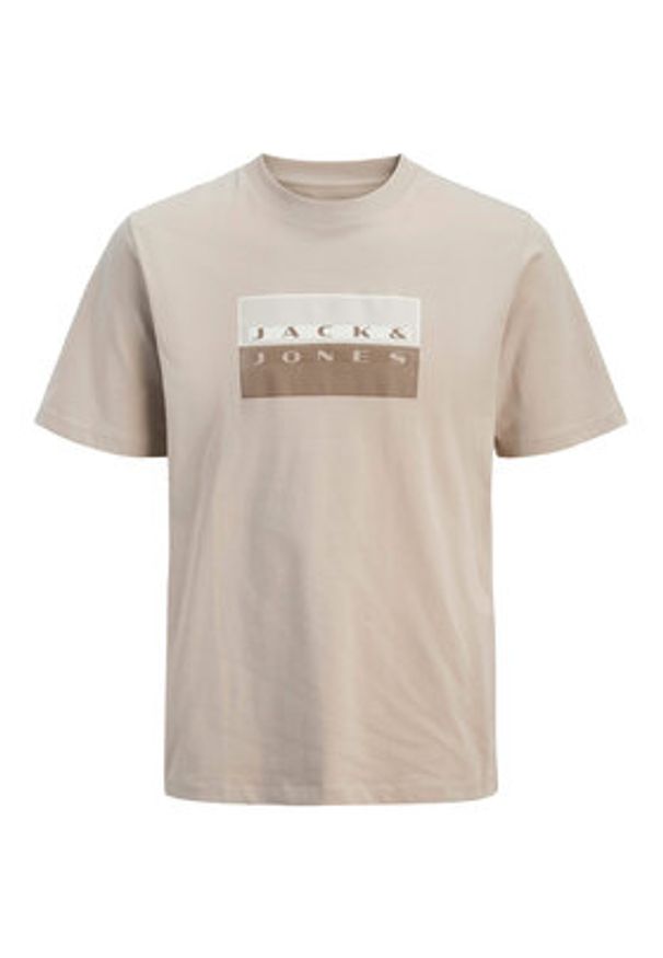 Jack & Jones T-Shirt Fusion 12289863 Szary Regular Fit. Kolor: szary. Materiał: bawełna