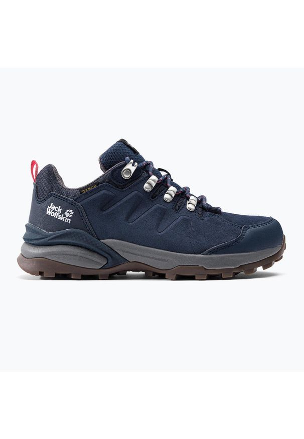 Buty trekkingowe damskie Jack Wolfskin Refugio Texapore Low. Kolor: czarny, szary, wielokolorowy. Styl: sportowy. Sport: turystyka piesza