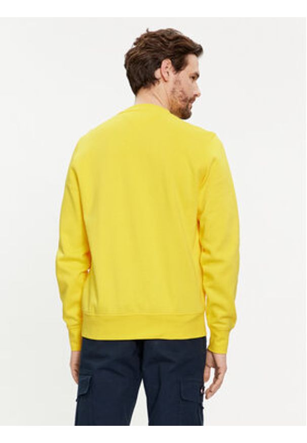 TOMMY HILFIGER - Tommy Hilfiger Bluza Flag Logo MW0MW32735 Żółty Regular Fit. Kolor: żółty. Materiał: bawełna