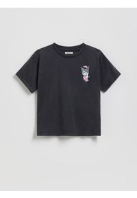 Reserved - T-shirt Kuromi - czarny. Kolor: czarny. Materiał: bawełna #1